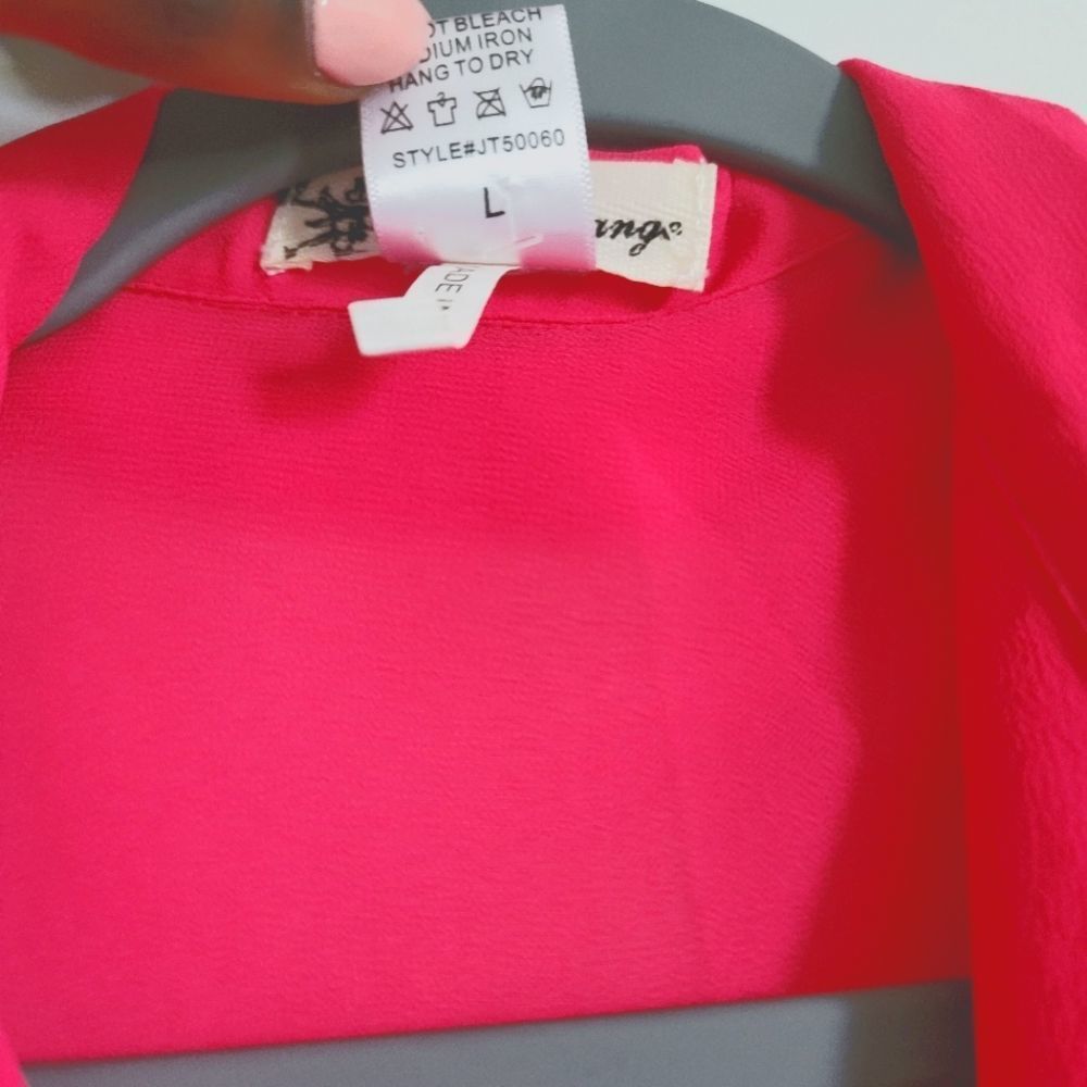 Pink Drape Blouse - Picture 11 of 12
